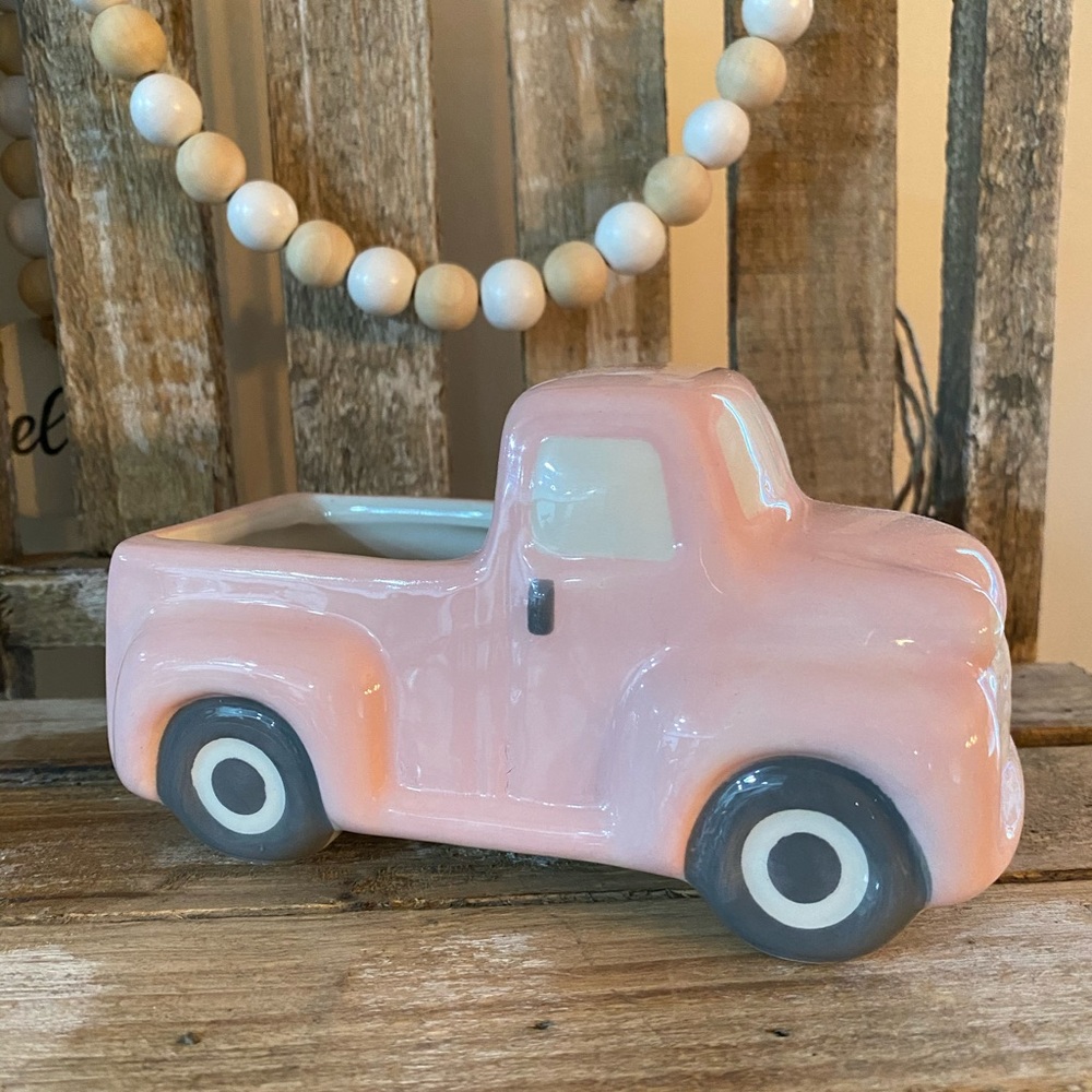 Mini Pink Ceramic Truck